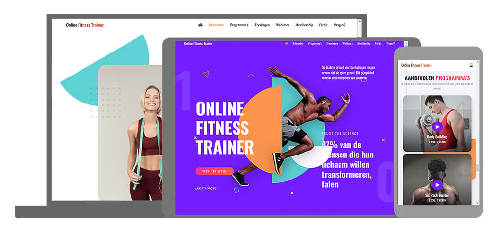 Online Fitness Trainer - U-Page One Website