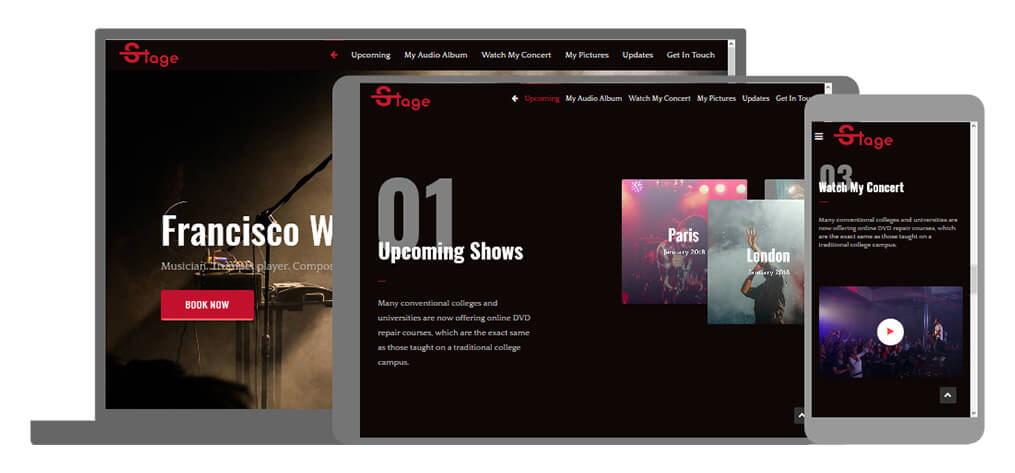 Stage - U-Page One Website