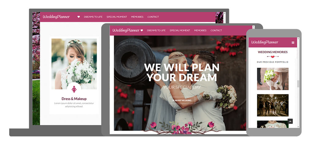 Weddingplanner - U-Page One Website